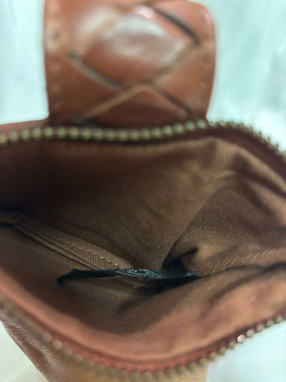 Brown Women's 100% Leather Wallet: Weaved Design, Small Designer Clutch Purse